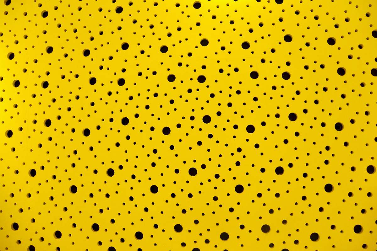 polka dot yellow and black polka dot textile yellow